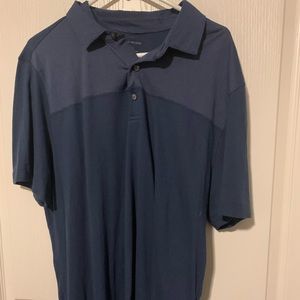 Navy Polo - polyester cotton blend - athletic wear